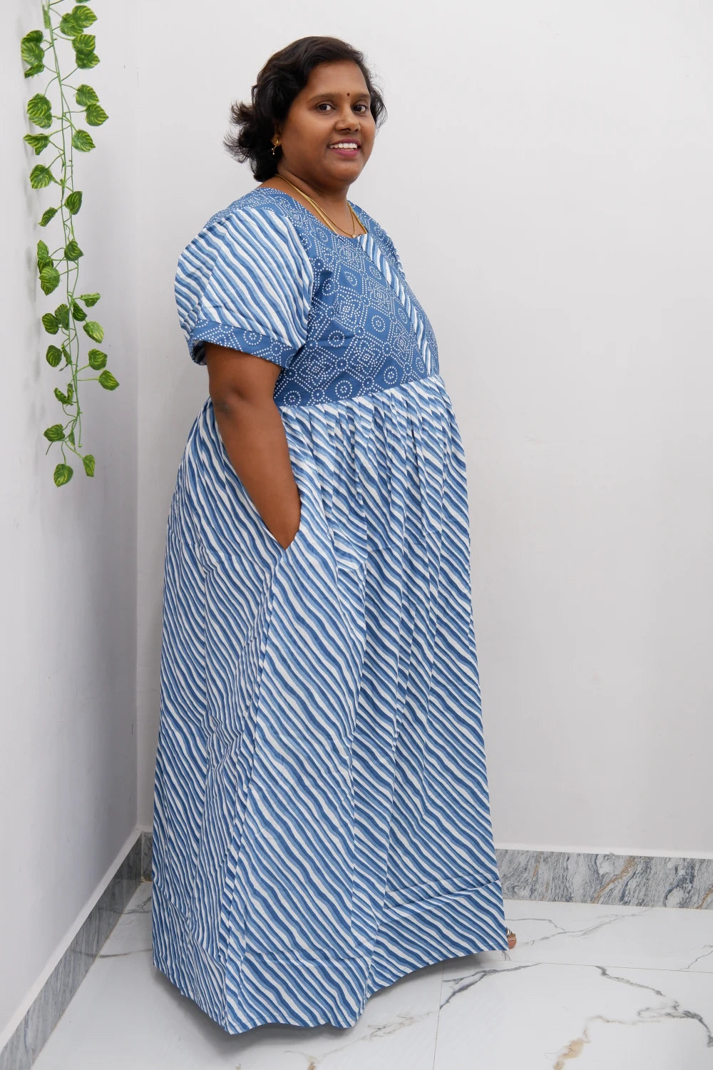 Frock Style Cotton Nighty – Soft & Flowing Fit