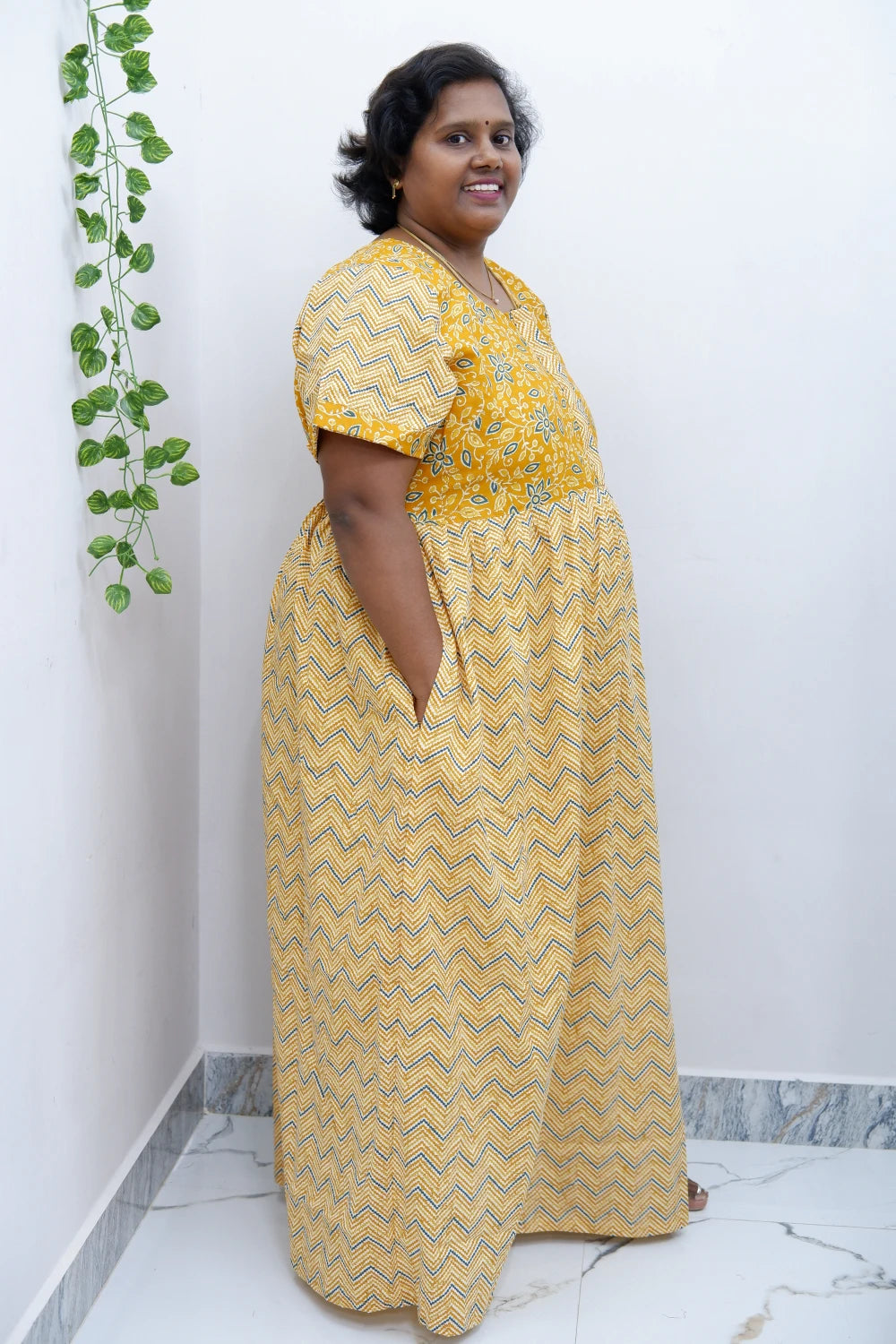 Frock Style Cotton Nighty – Soft & Flowing Fit
