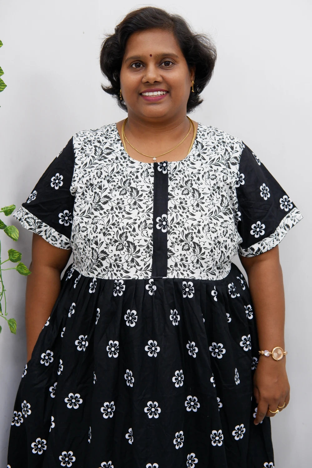 Frock Style Cotton Nighty – Soft & Flowing Fit