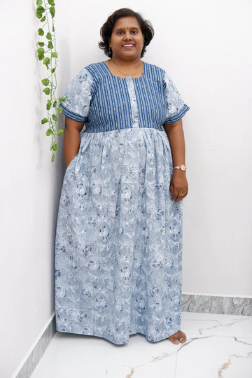 Frock Style Cotton Nighty – Soft & Flowing Fit