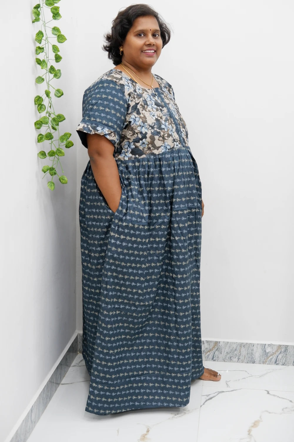 Frock Style Cotton Nighty – Soft & Flowing Fit