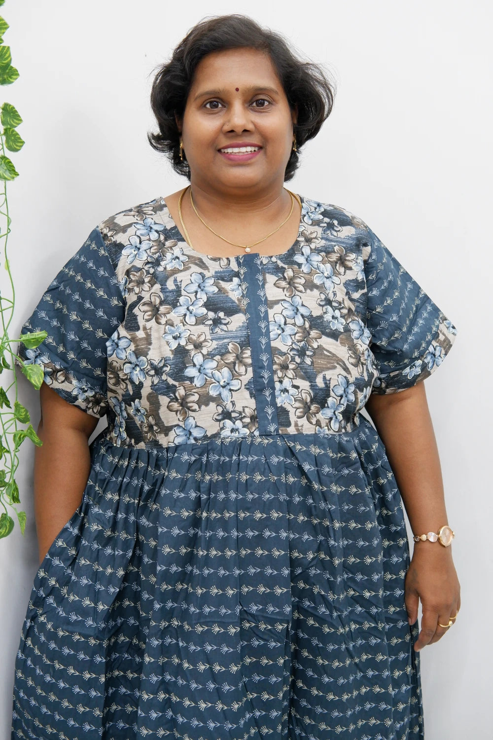 Frock Style Cotton Nighty – Soft & Flowing Fit