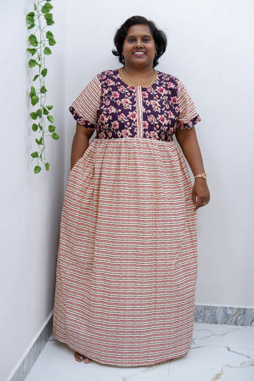 Frock Style Cotton Nighty – Soft & Flowing Fit
