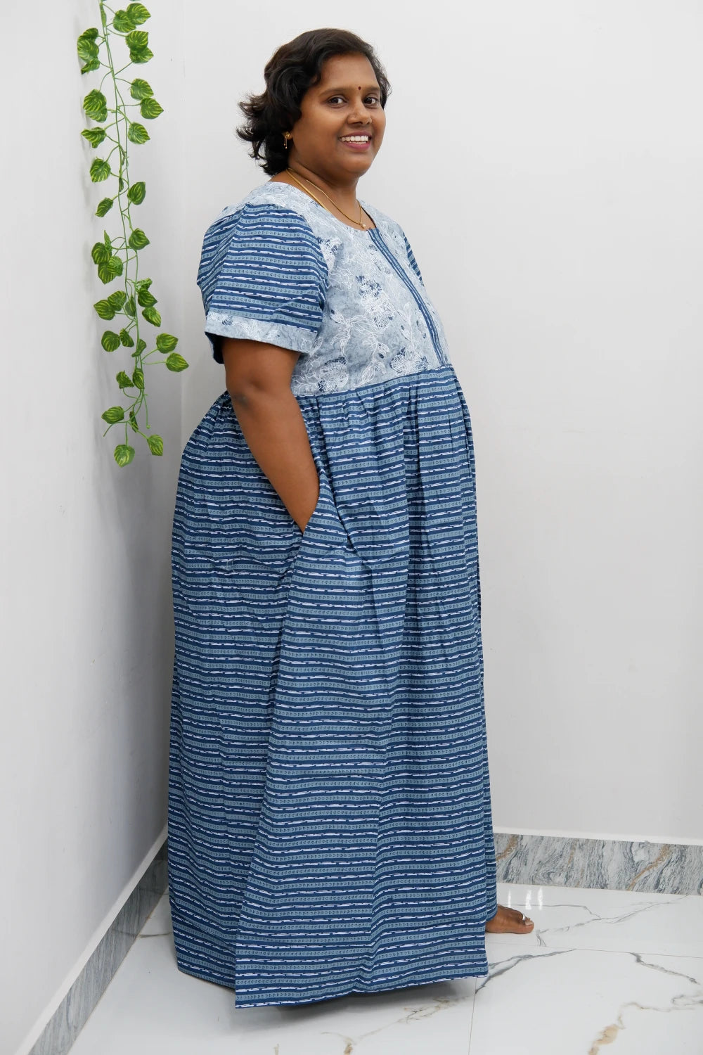 Frock Style Cotton Nighty – Soft & Flowing Fit