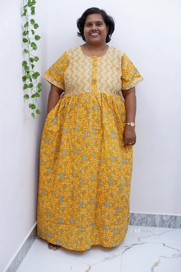 Frock Style Cotton Nighty – Soft & Flowing Fit