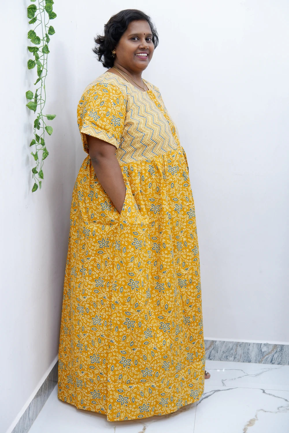 Frock Style Cotton Nighty – Soft & Flowing Fit
