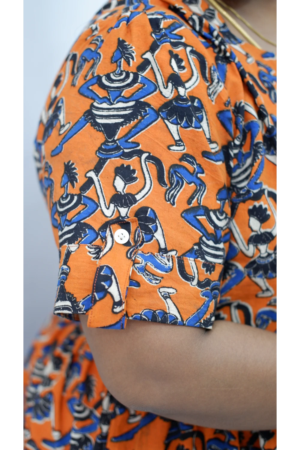 Kalamkari Printed Midi Kurti – Stylish Frock Design for Women