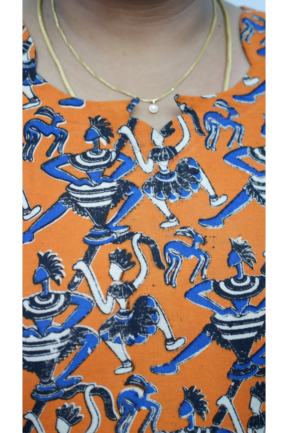 Kalamkari Printed Midi Kurti – Stylish Frock Design for Women