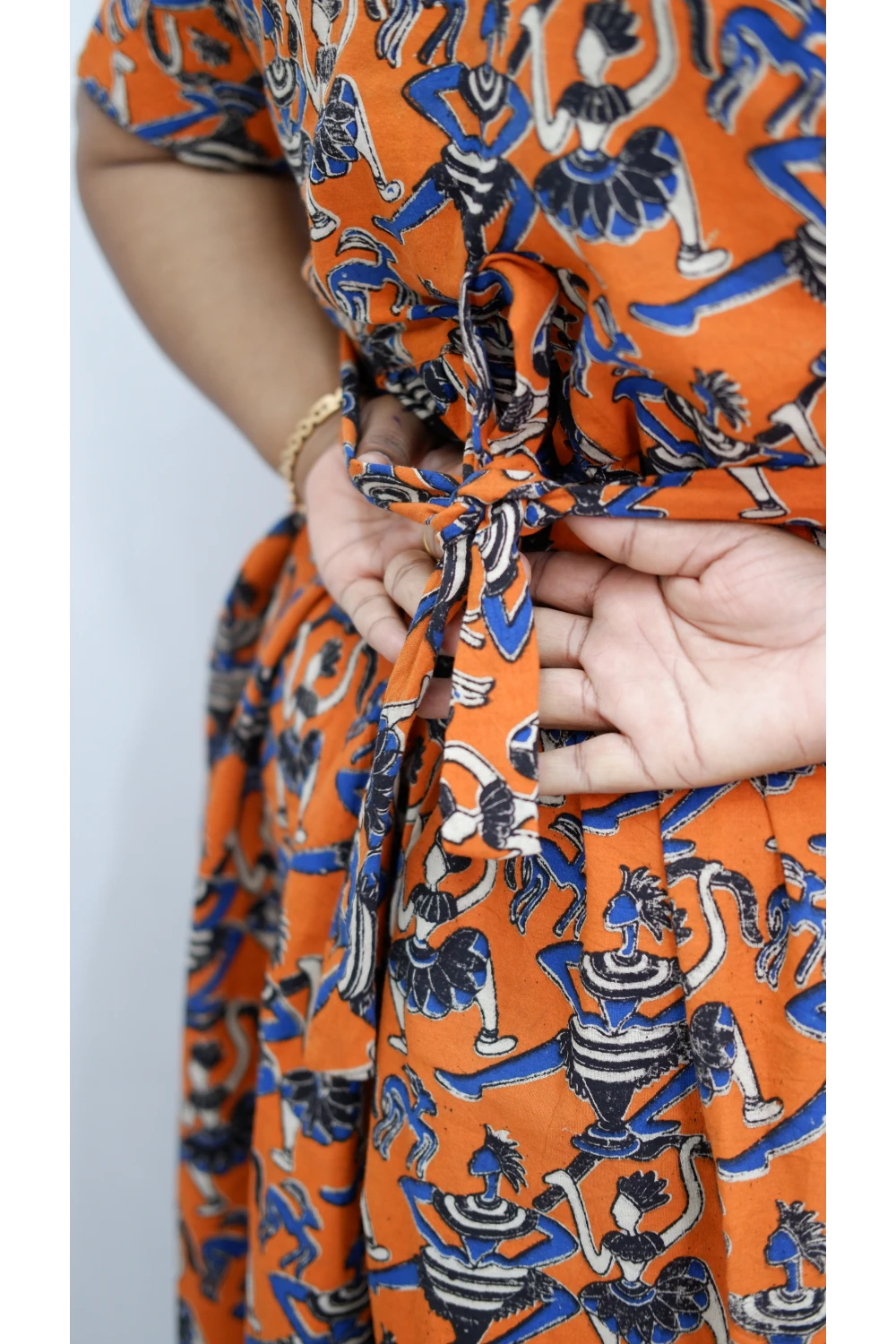 Kalamkari Printed Midi Kurti – Stylish Frock Design for Women