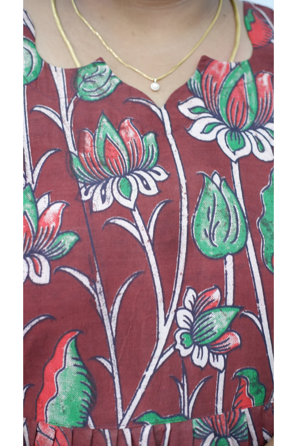 Kalamkari Printed Midi Kurti – Stylish Frock Design for Women