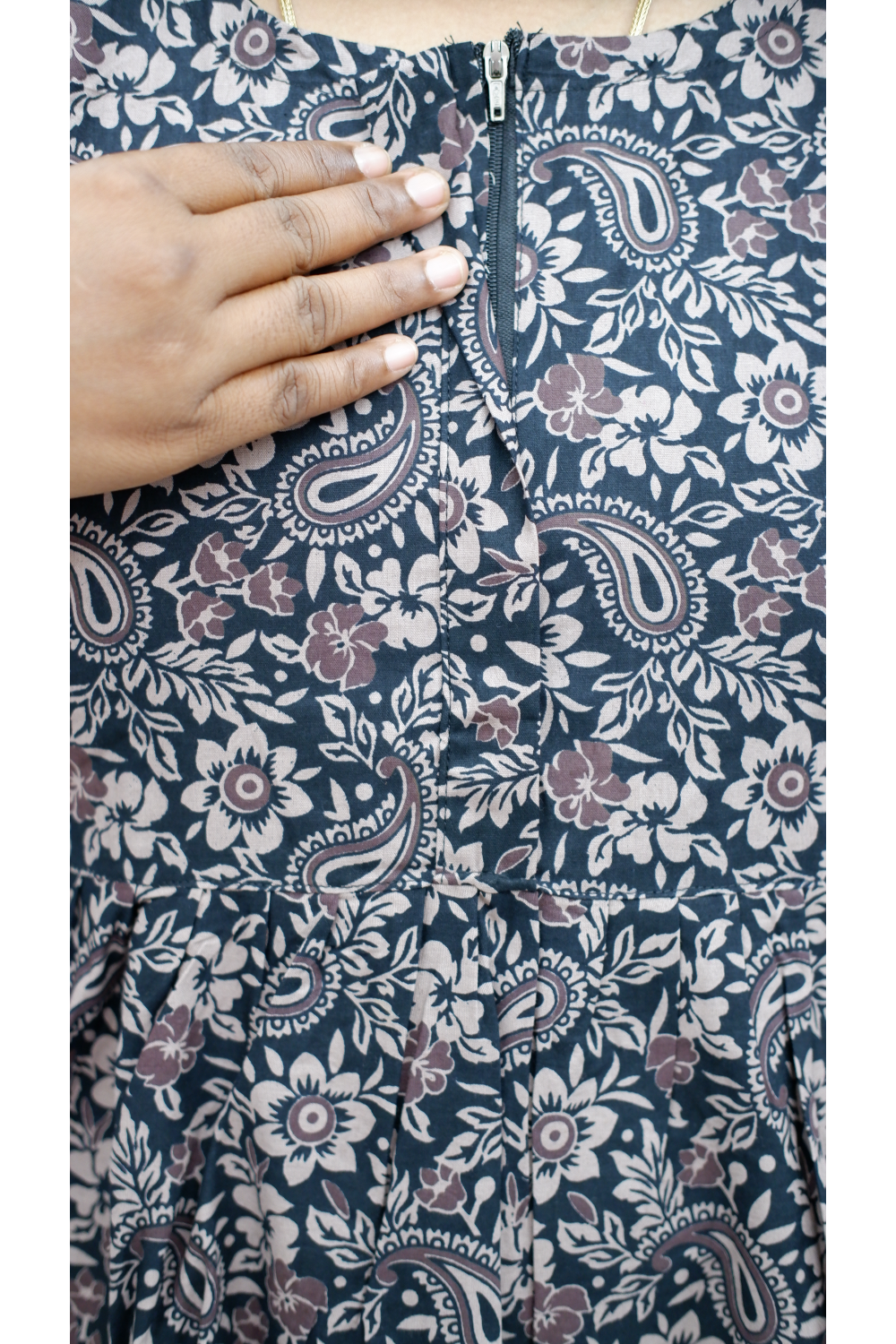 Shawl Draped Cotton Frock Nighty – Soft & Breezy