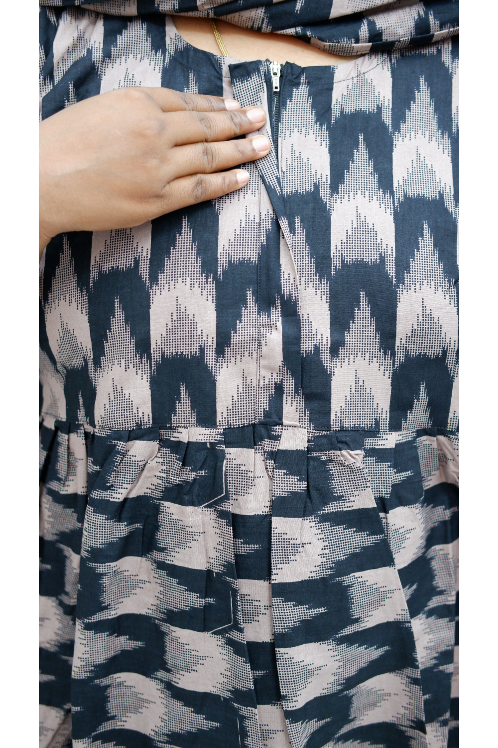 Shawl Draped Cotton Frock Nighty – Soft & Breezy