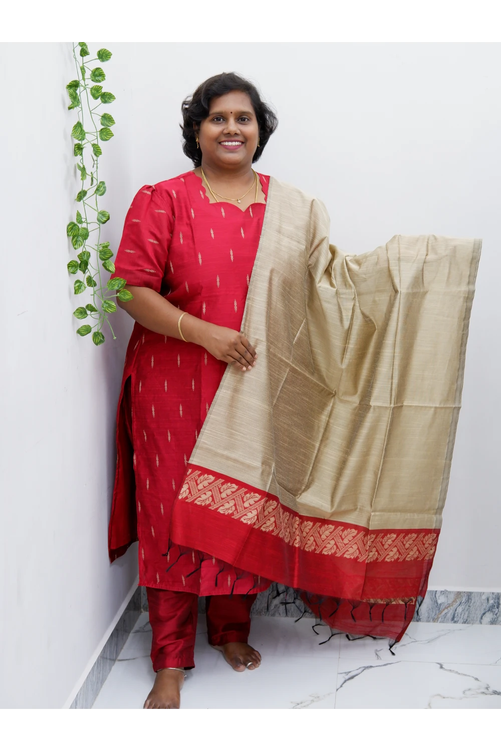 Luxe Salwar Suit with Shawl – Casual & Festive Wear