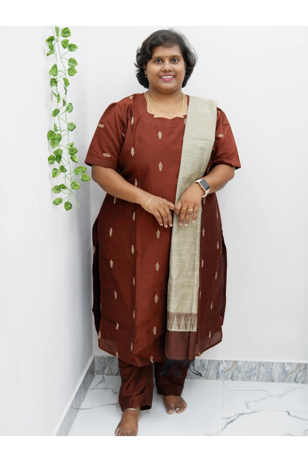 Luxe Salwar Suit with Shawl – Casual & Festive Wear