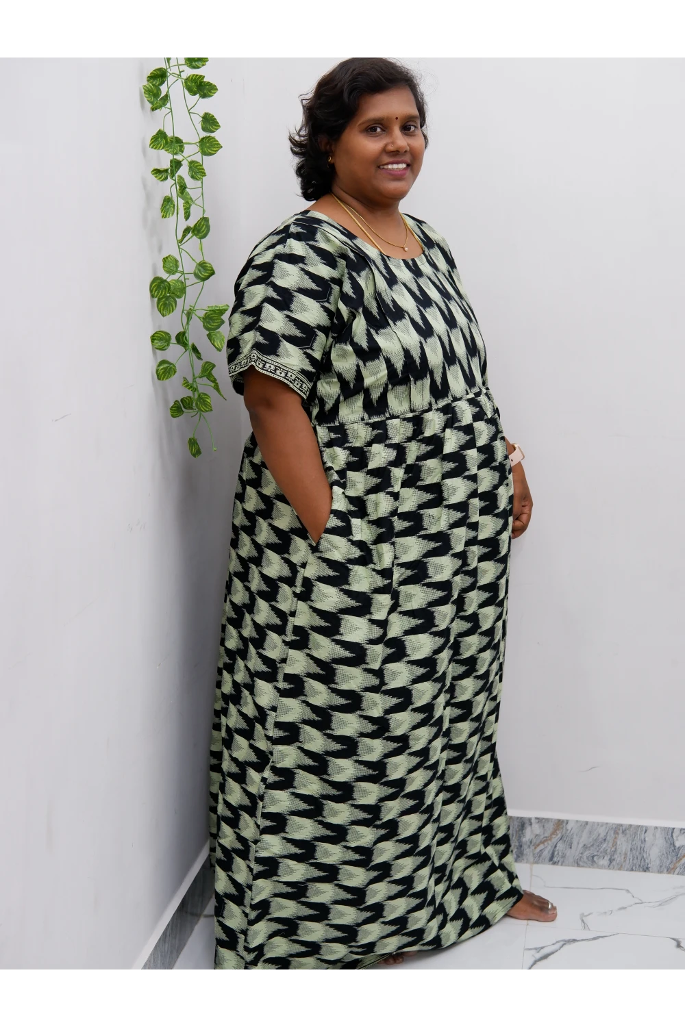 Comfort Fit Maternity Nighty – Side Zip Design