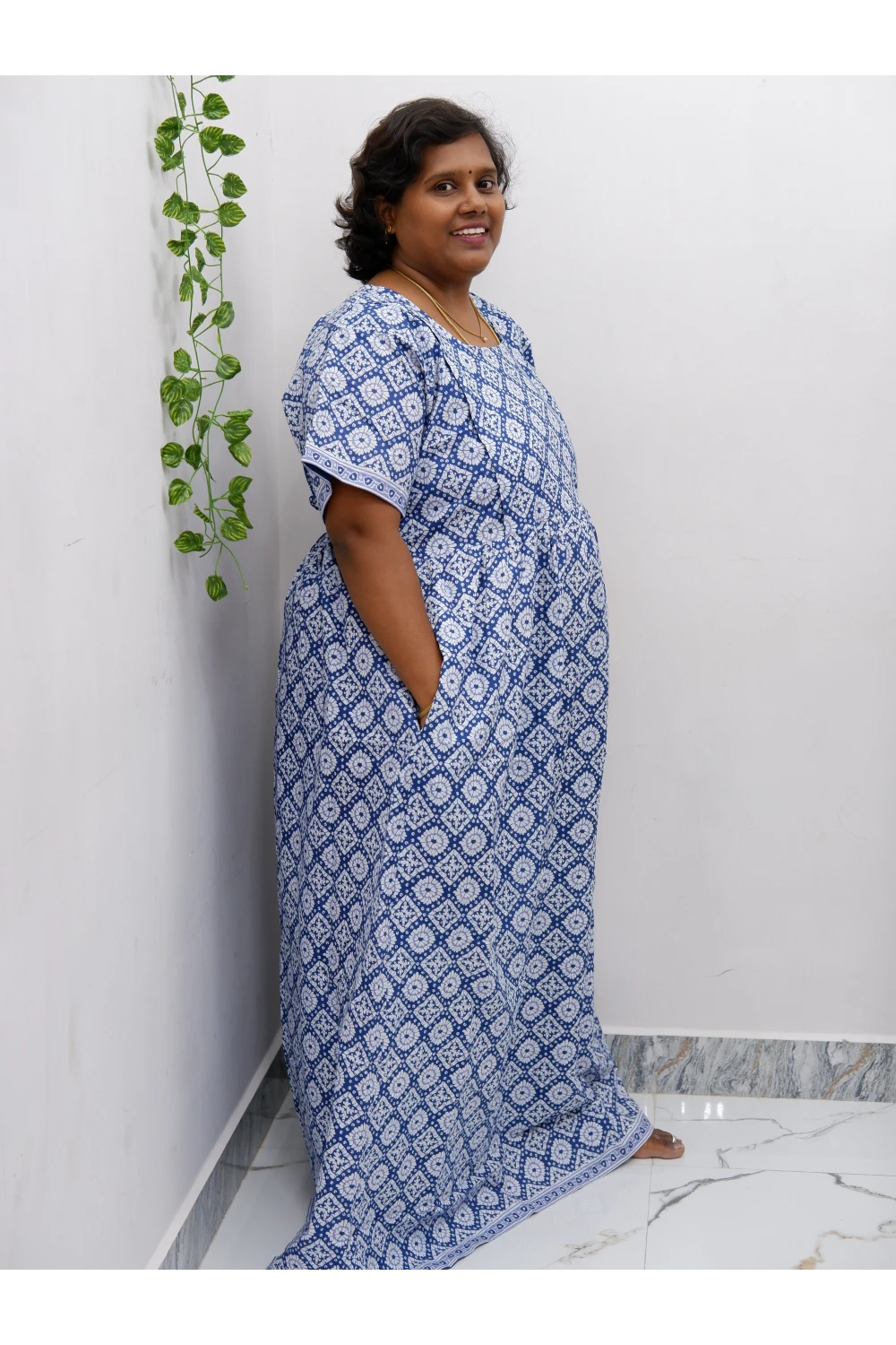 Comfort Fit Maternity Nighty – Side Zip Design