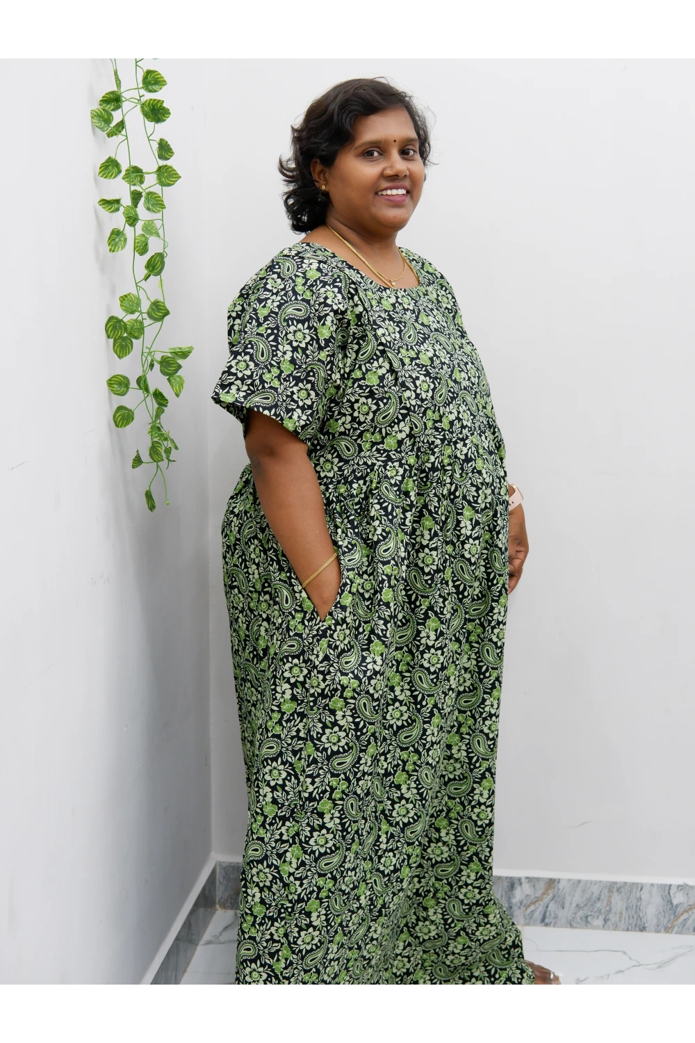 Comfort Fit Maternity Nighty – Side Zip Design