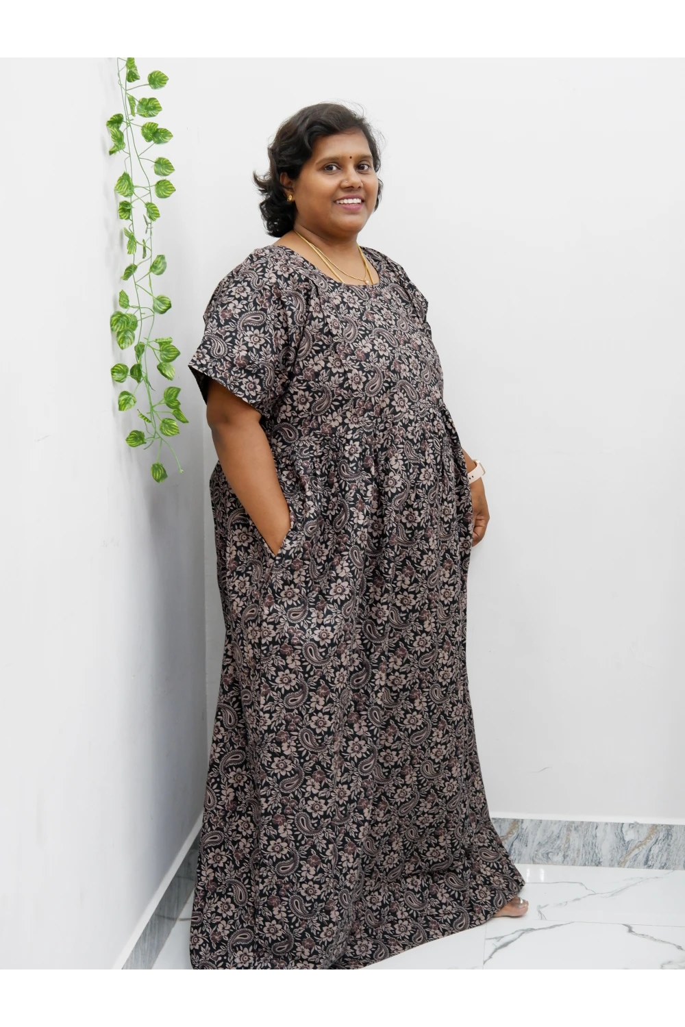 Comfort Fit Maternity Nighty – Side Zip Design