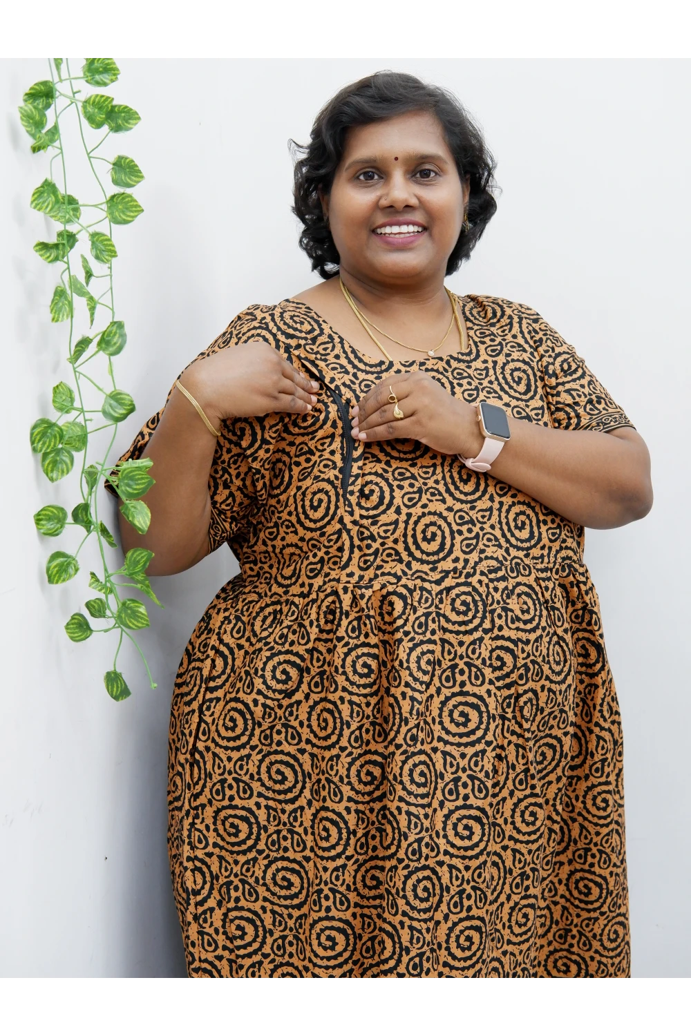 Comfort Fit Maternity Nighty – Side Zip Design