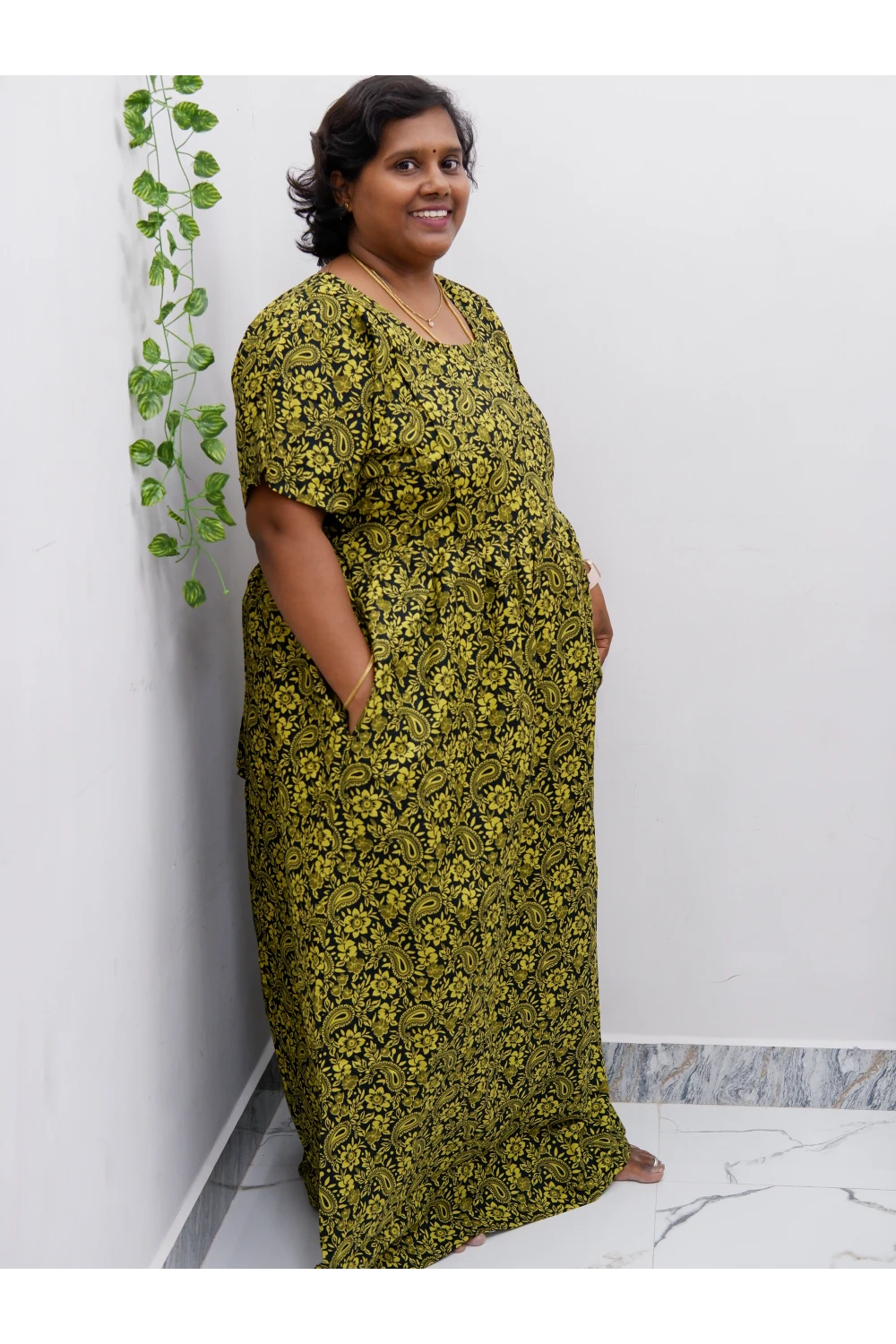 Comfort Fit Maternity Nighty – Side Zip Design