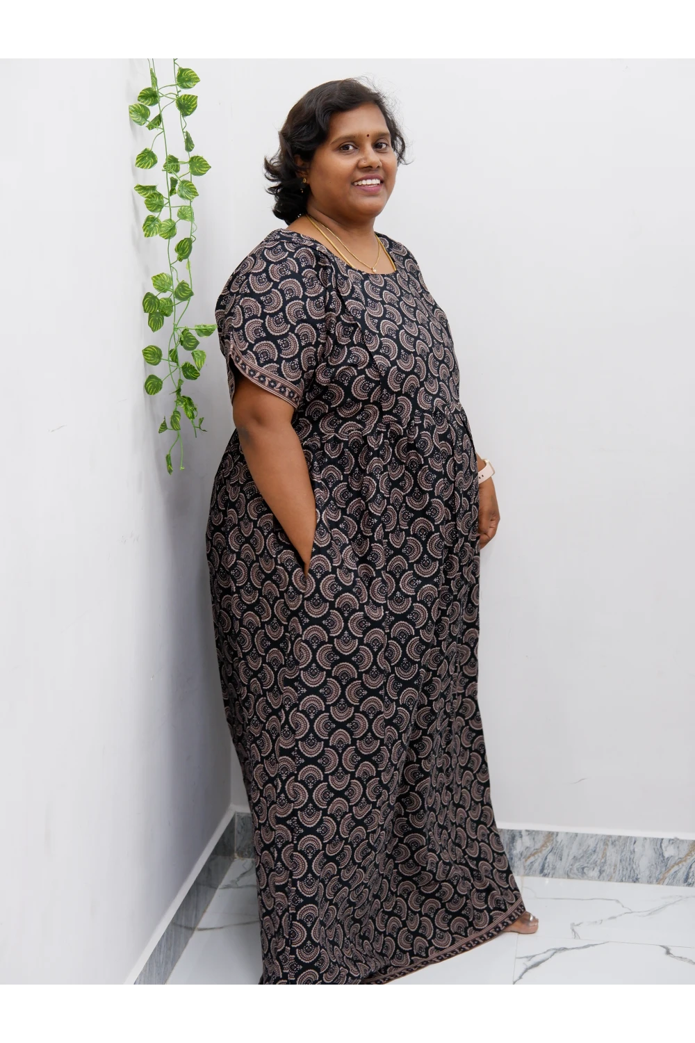 Comfort Fit Maternity Nighty – Side Zip Design