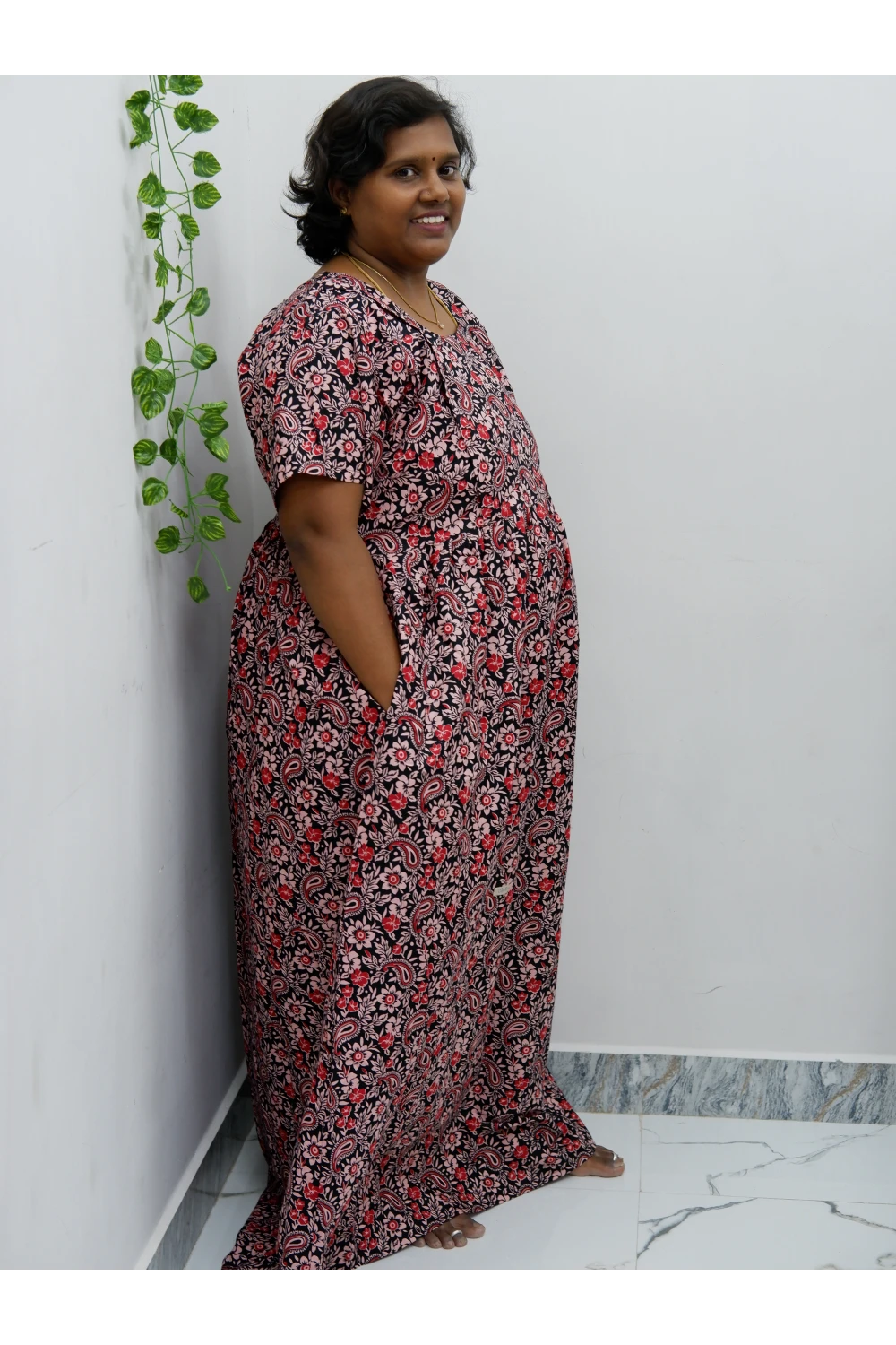 Comfort Fit Maternity Nighty – Side Zip Design