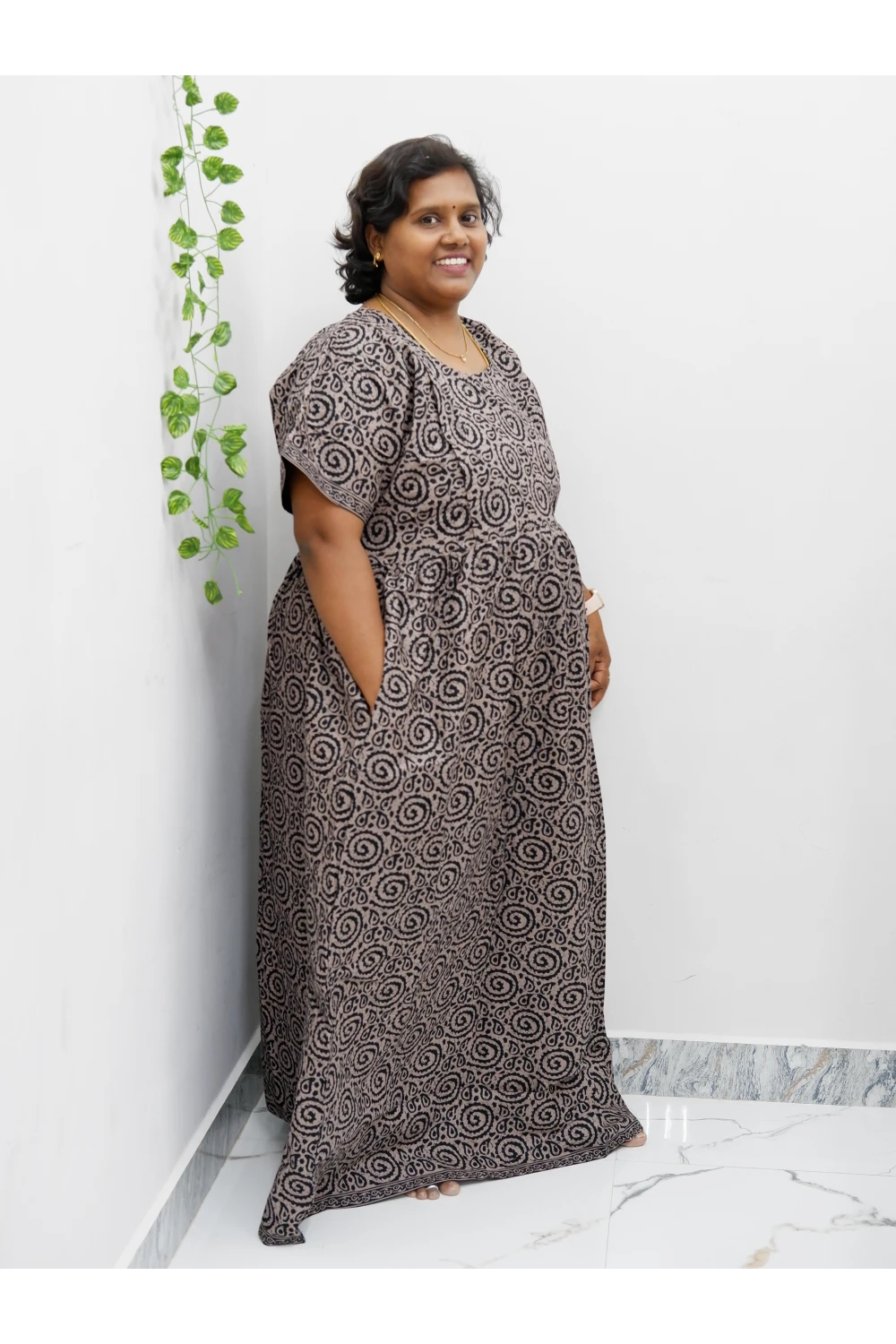 Comfort Fit Maternity Nighty – Side Zip Design
