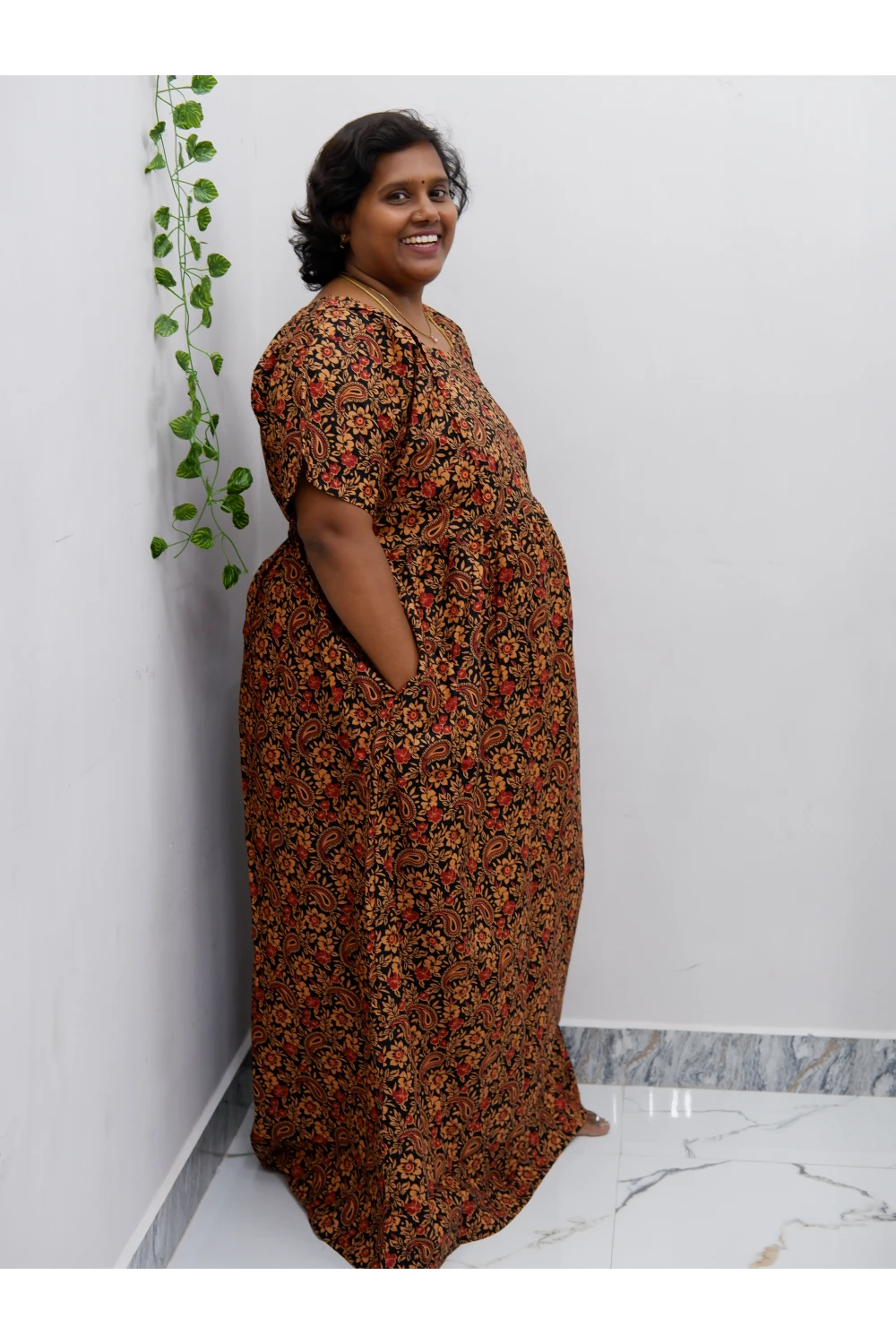Comfort Fit Maternity Nighty – Side Zip Design