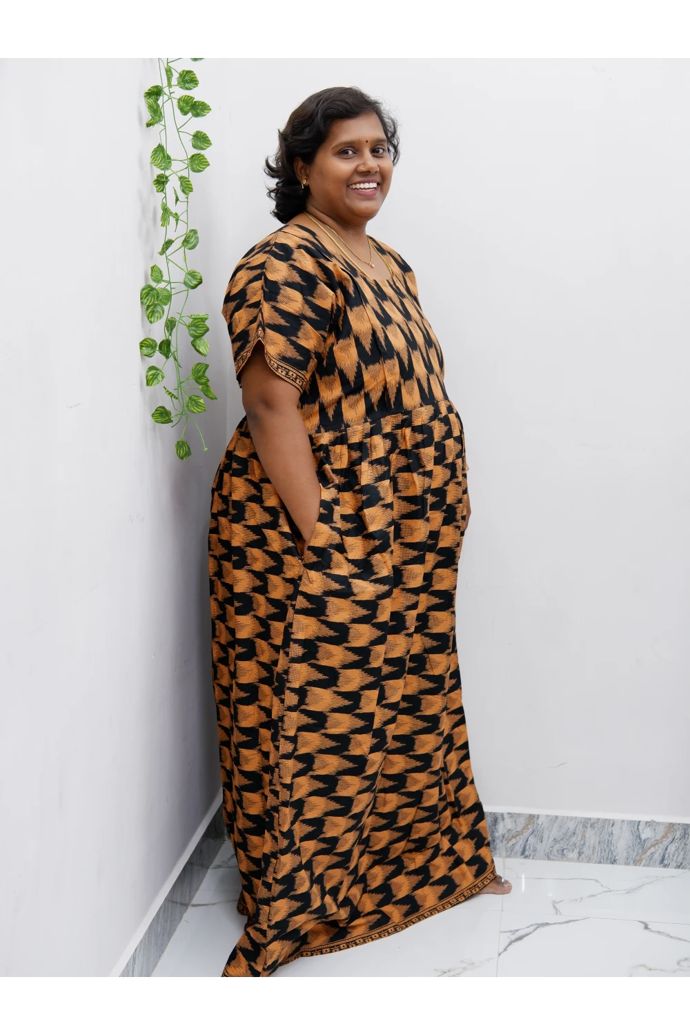 Comfort Fit Maternity Nighty – Side Zip Design