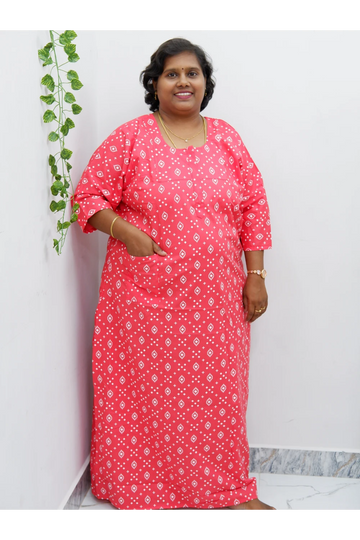 Classic 3/4 Sleeve Cotton Nighty for Women