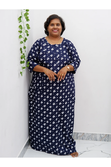 Classic 3/4 Sleeve Cotton Nighty for Women