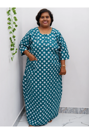 Classic 3/4 Sleeve Cotton Nighty for Women