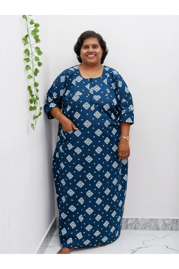 Classic 3/4 Sleeve Cotton Nighty for Women