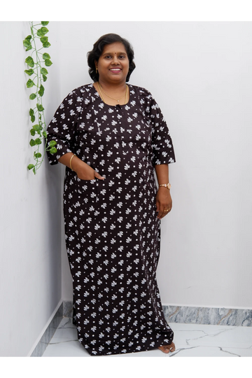 Classic 3/4 Sleeve Cotton Nighty for Women