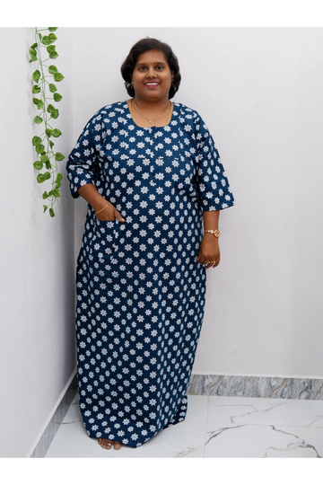 Classic 3/4 Sleeve Cotton Nighty for Women
