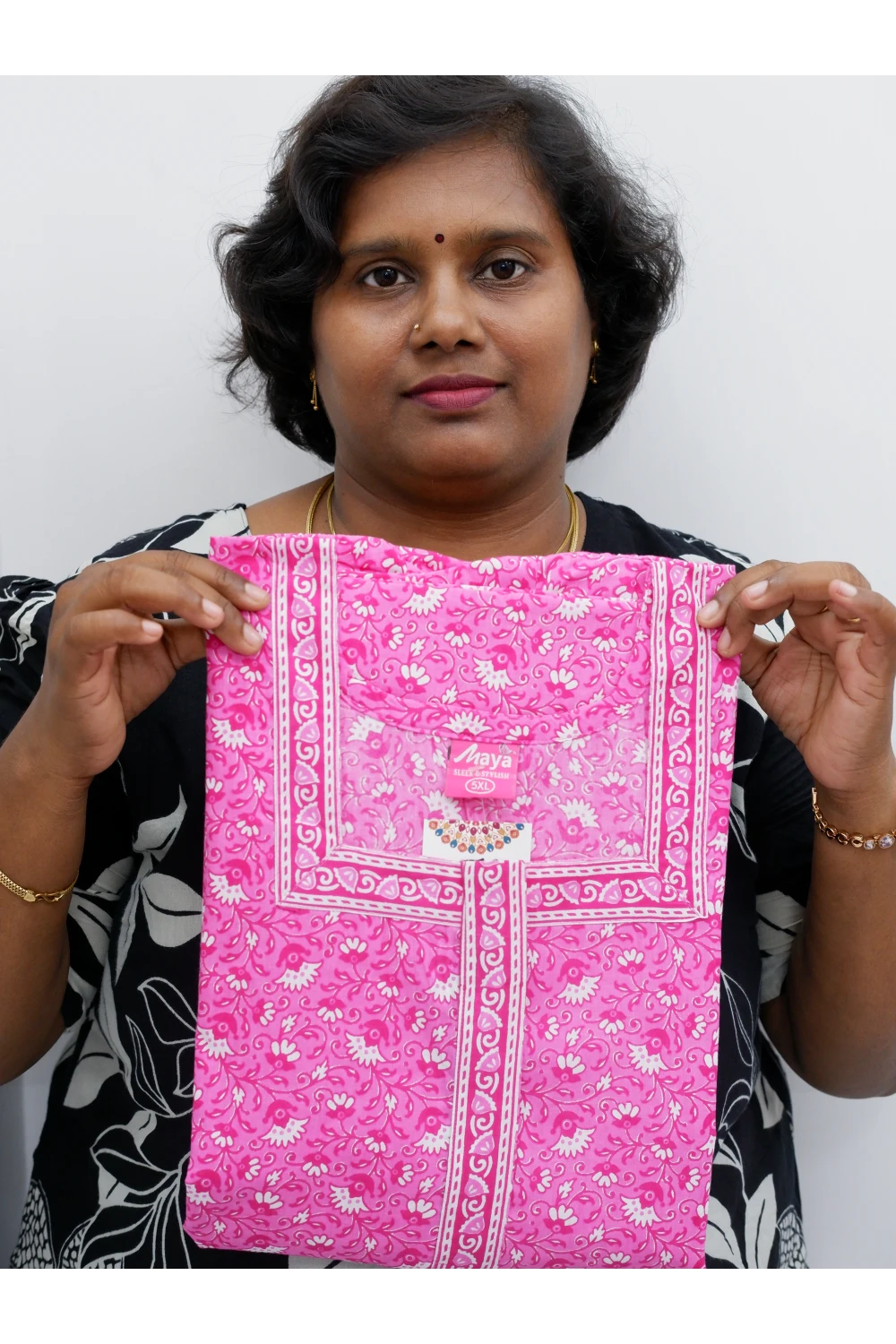Plus Size Elegant Zip Nighty – Jyothi Cotton Breeze