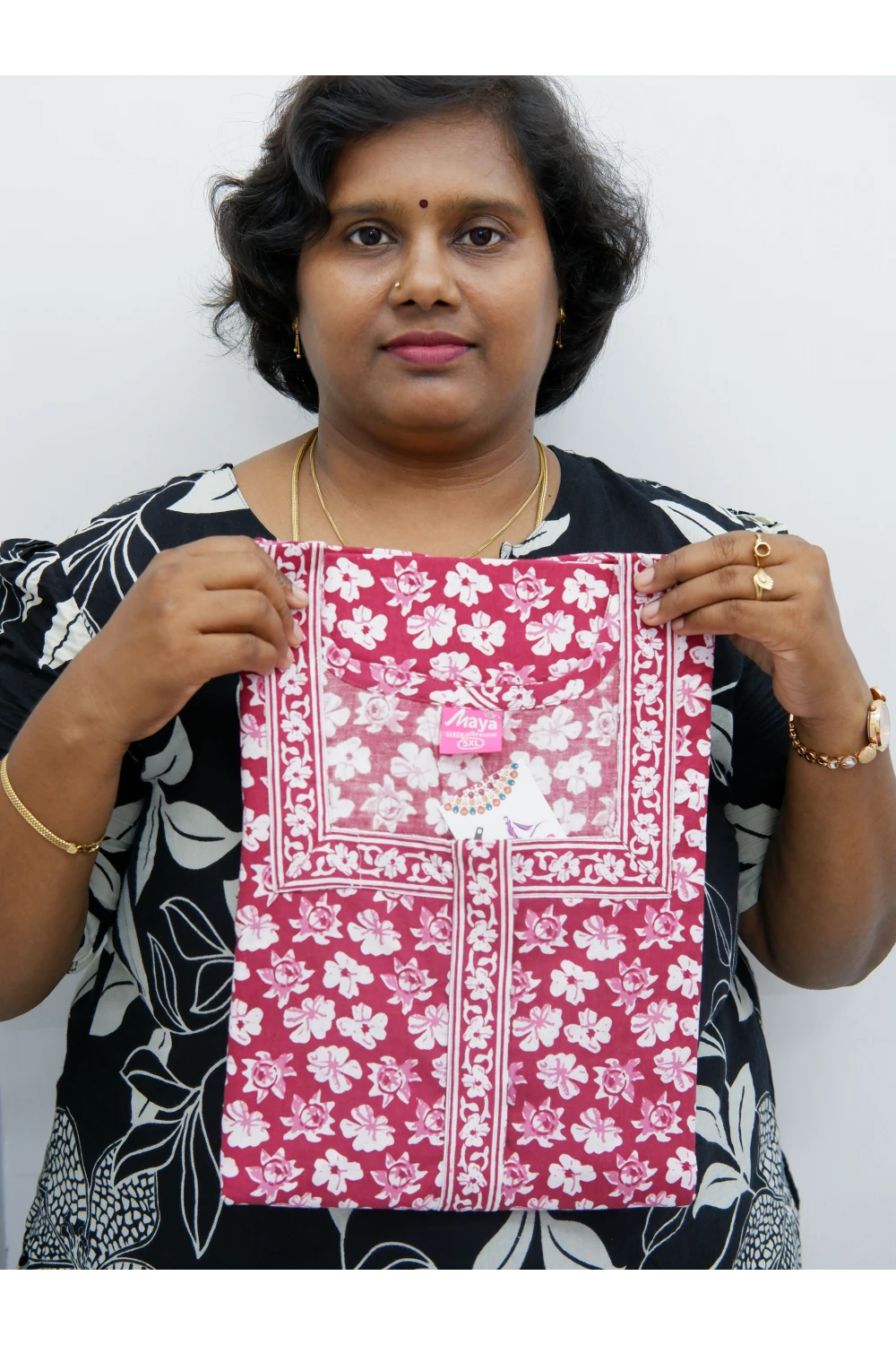 Plus Size Elegant Zip Nighty – Jyothi Cotton Breeze