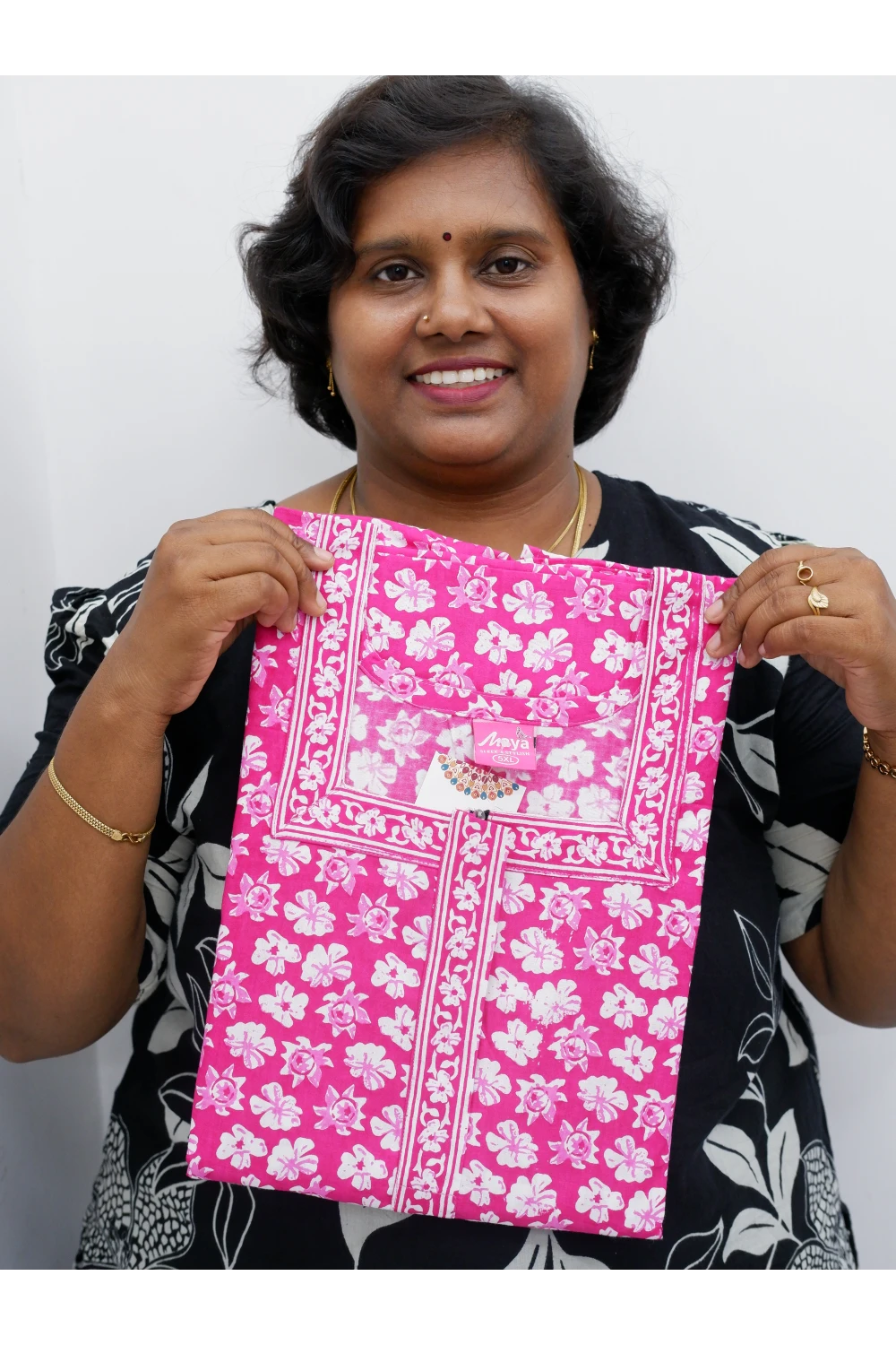 Plus Size Elegant Zip Nighty – Jyothi Cotton Breeze