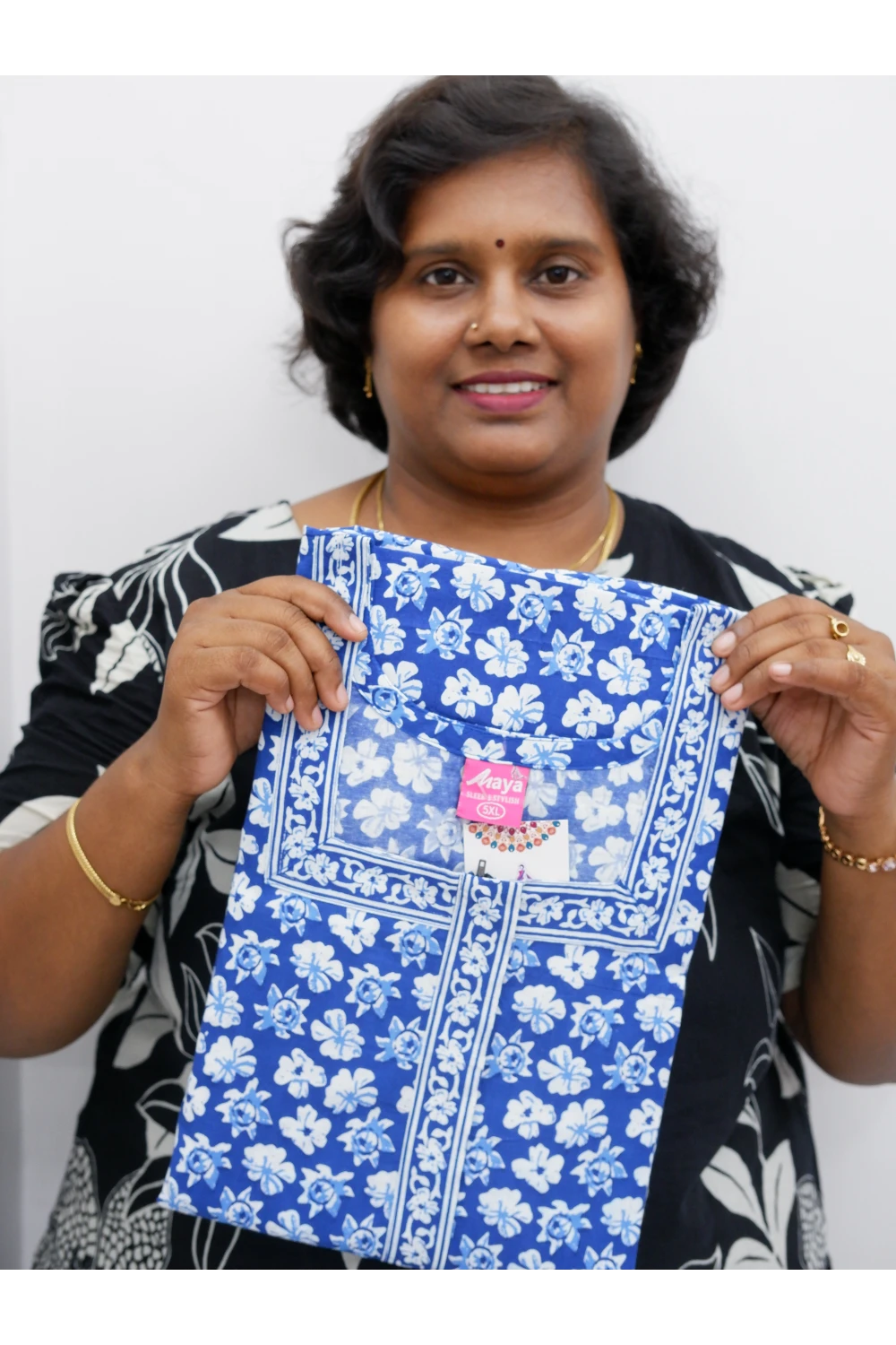 Plus Size Elegant Zip Nighty – Jyothi Cotton Breeze