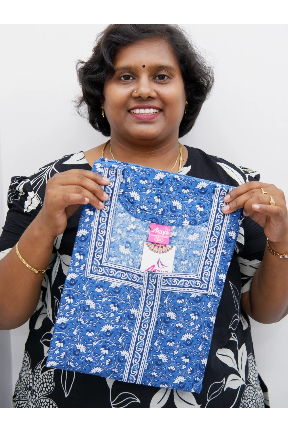 Plus Size Elegant Zip Nighty – Jyothi Cotton Breeze