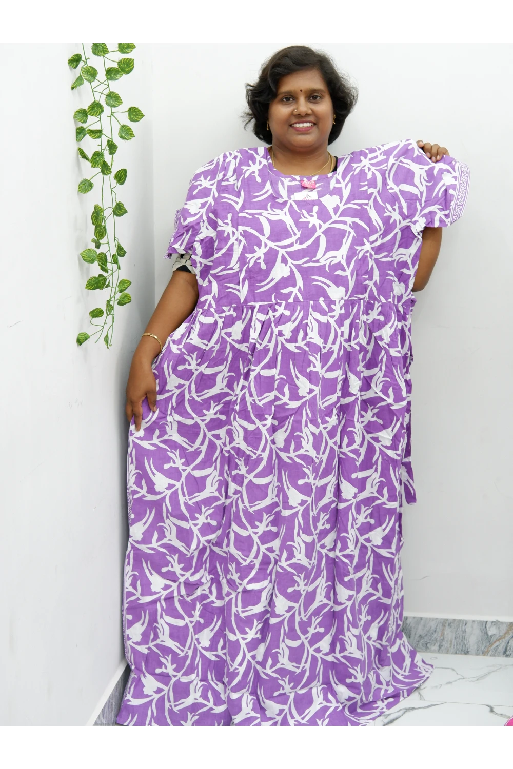 Comfort Fit Maternity Nighty – Side Zip Design