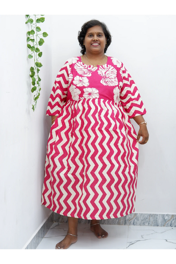 Luxury Feeding Cotton Kurti with Side Zip – Stylish & Practical Maternity Wear