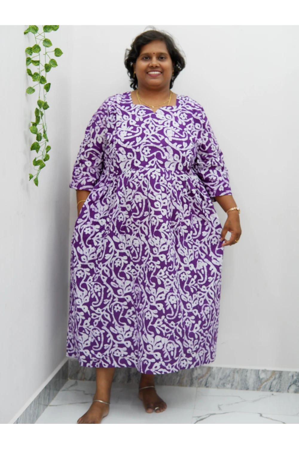 Luxury Feeding Cotton Kurti with Side Zip – Stylish & Practical Maternity Wear