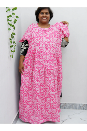 Frock Style Cotton Nighty – Soft & Flowing Fit