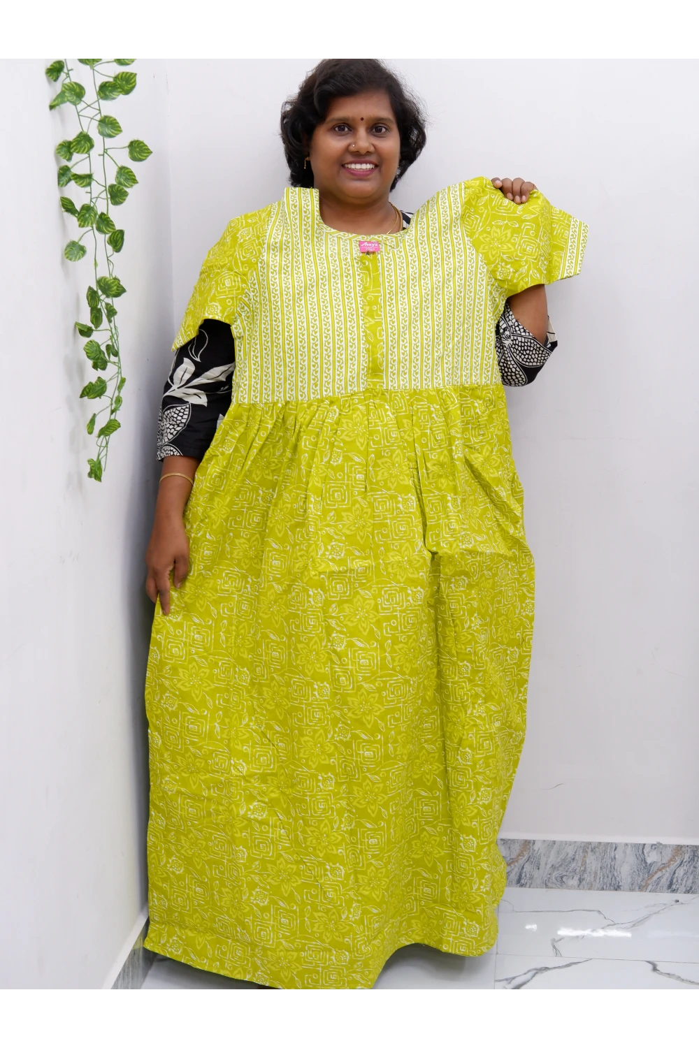 Frock Style Cotton Nighty – Soft & Flowing Fit