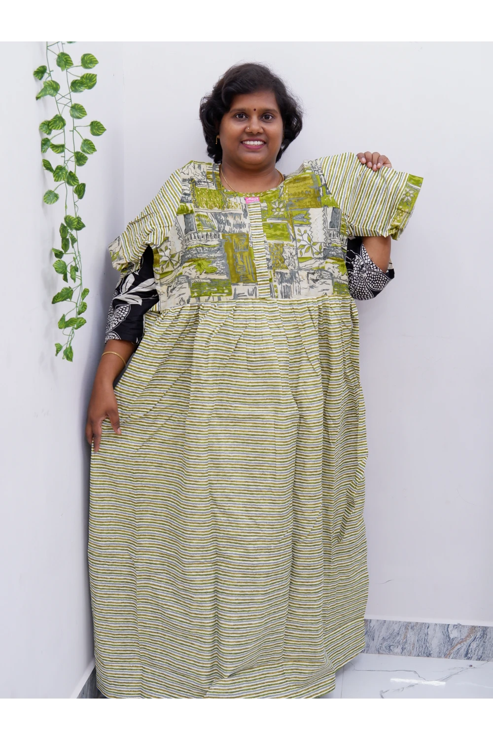 Frock Style Cotton Nighty – Soft & Flowing Fit