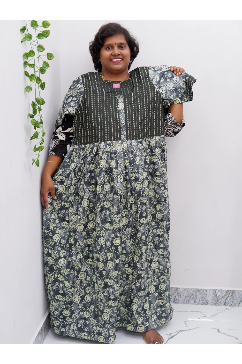 Frock Style Cotton Nighty – Soft & Flowing Fit