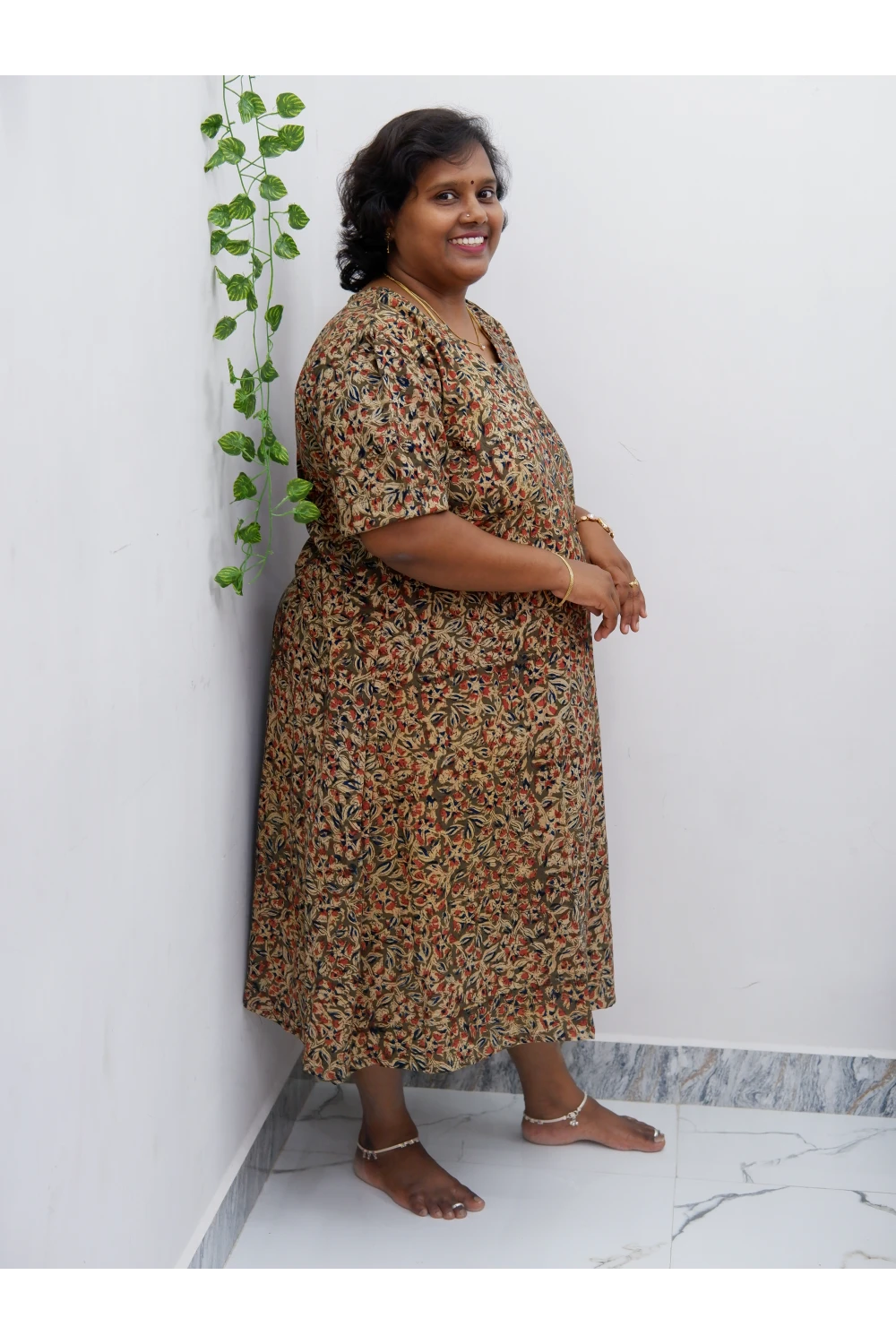 Stylish A-Line Kalamkari Kurti – Premium Cotton Ethnic Wear