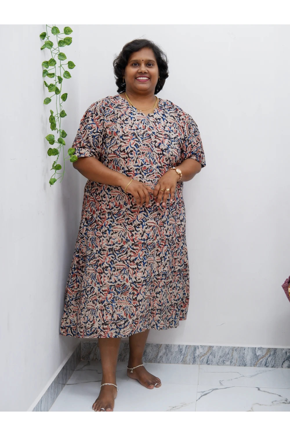 Stylish A-Line Kalamkari Kurti – Premium Cotton Ethnic Wear