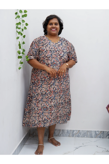 Stylish A-Line Kalamkari Kurti – Premium Cotton Ethnic Wear